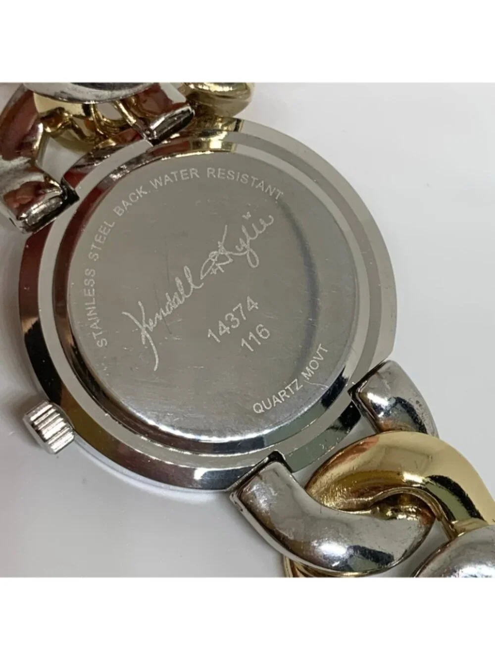 Kendall Kylie women’s watch gold silver tone 37mm rhinestones up to 6.5” running